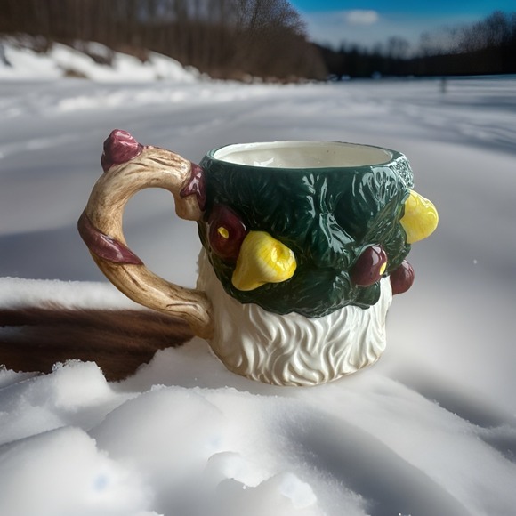 Vintage Santa Head Christmas Mug 16 Oz - Picture 4 of 6